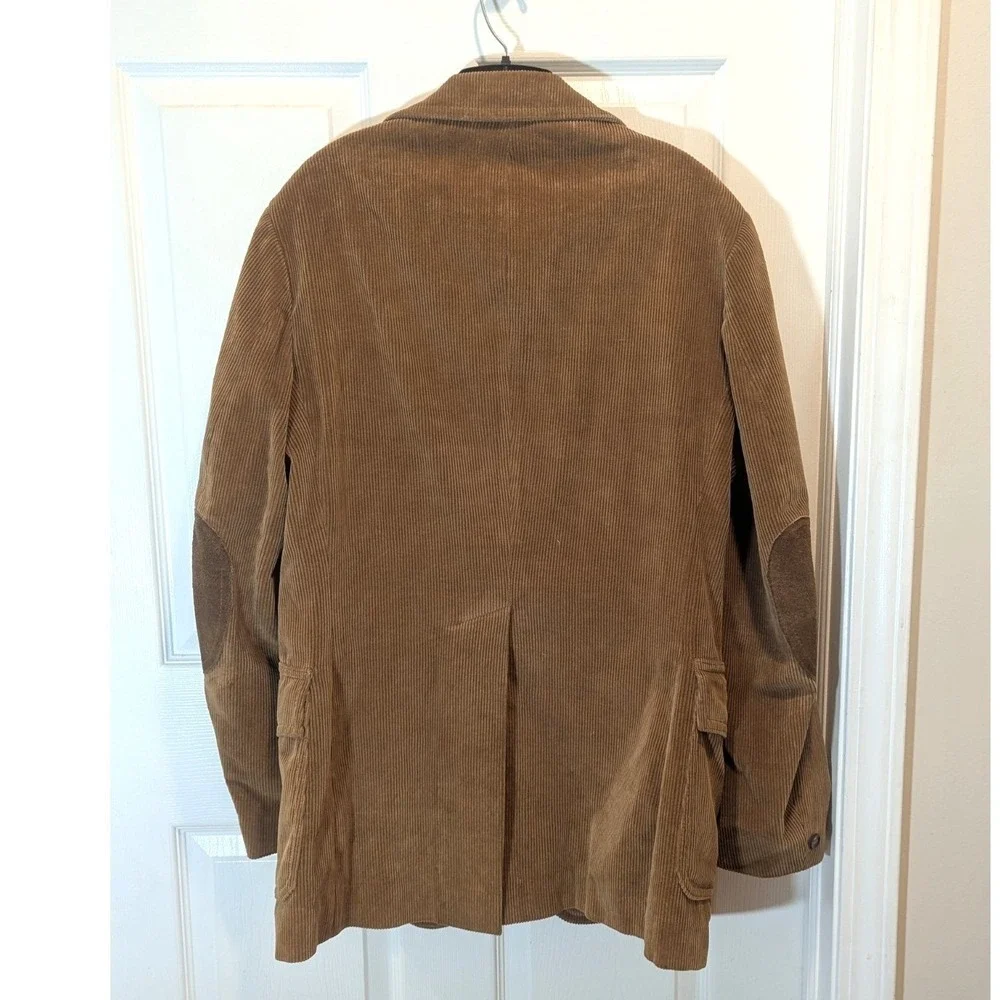 Vintage Corduroy Heritage Blazer Suede Elbow Brown Sport Coat 40 L Ivy Preppy